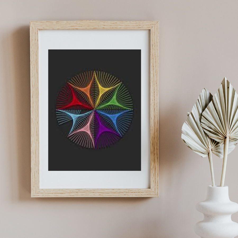 Artistic-Handmade-Circle-design-String-Art-Wal