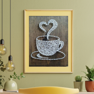 Premium-Hot-Tea-cup-Wall-Art-Handmade-String-Art-Decoration