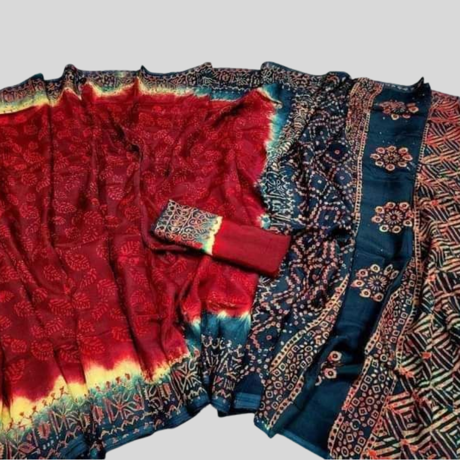 Traditional-Vegetable-Batik-Saree-with-Artistic-Design